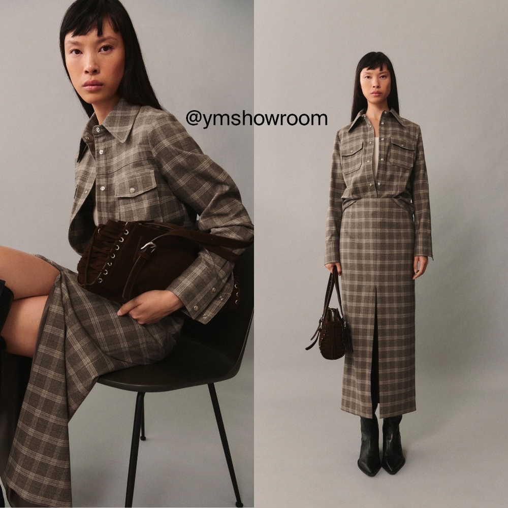 🔥Last 1🔥MANGO SHIRT/SKIRT SET